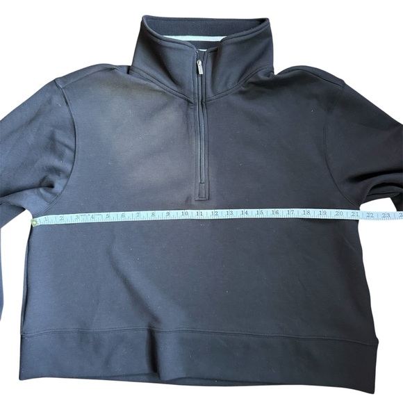 Yogalicious Black Quarter Zip Pullover Scuba Knit Size L - Picture 8 of 9